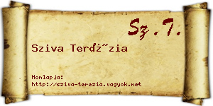 Sziva Terézia névjegykártya