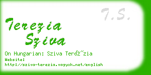 terezia sziva business card